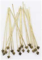 HPGF2INT21G - Head Pins - 2 inches - 4x4x4mm Triangle drop - 21 Gauge - 10 Pieces