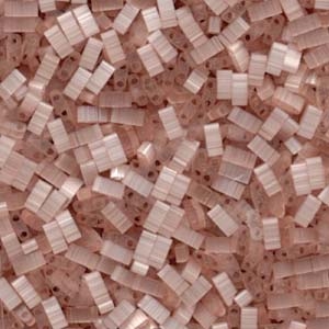 5 Grams HTL-2557  Miyuki Silk Pale Pink Half Tila Beads