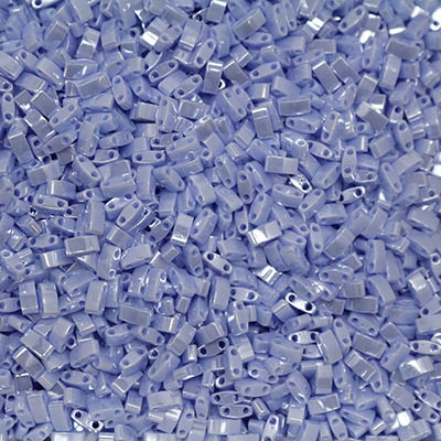 5 Grams HTL-466 Opaque Luster Light Periwinkle Miyuki Half Tila Beads