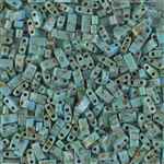 5 Grams HTL-4514 OP Painted Turquoise Miyuki Half Tila Beads