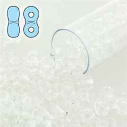 INF36-00030 - Infinity Beads 3x6mm - Crystal - 8 Gram Tube (approx 100 pcs)