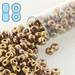 INF36-00030-90215 - Infinity Beads 3x6mm - Luster Gold - 8 Gram Tube (approx 100 pcs)