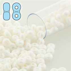 INF36-03000-14400 - Infinity Beads 3x6mm - White Luster - 8 Gram Tube (approx 100 pcs)
