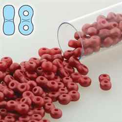 INF36-25010 - Infinity Beads 3x6mm - Pastel Dark Coral - 8 Gram Tube (approx 100 pcs)