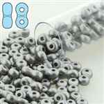 INF36-25028 - Infinity Beads 3x6mm - Pastel Light Grey/Silver - 8 Gram Tube (approx 100 pcs)
