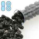 INF36-29400 - Infinity Beads 3x6mm - Matte Metallic Black - 8 Gram Tube (approx 100 pcs)