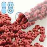INF36-29408 - Infinity Beads 3x6mm - Matte Metallic Red - 8 Gram Tube (approx 100 pcs)