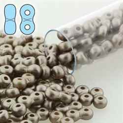 INF48-25005 - Infinity Beads 4x8mm - Pastel Light Brown/Cocoa - 7.5 Gram Tube (approx 90 pcs)