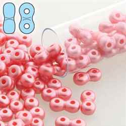 INF48-25007 - Infinity Beads 4x8mm - Pastel Light Coral - 7.5 Gram Tube (approx 90 pcs)