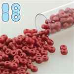 INF48-25010 - Infinity Beads 4x8mm - Pastel Dark Coral - 7.5 Gram Tube (approx 90 pcs)