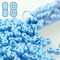 INF48-25020 - Infinity Beads 4x8mm - Pastel Turquoise - 7.5 Gram Tube (approx 90 pcs)