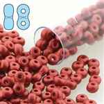INF48-29408 - Infinity Beads 4x8mm - Matte Metallic Red - 7.5 Gram Tube (approx 90 pcs)