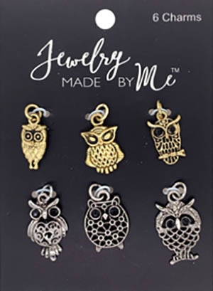 Owl Charms - 6 Piece Multi Set