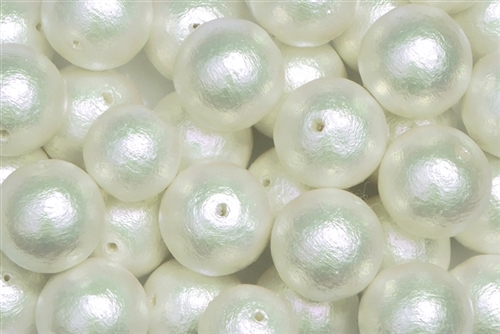 J671-14 - 14mm Rich White Cotton Pearl Bead - 1 Pearl