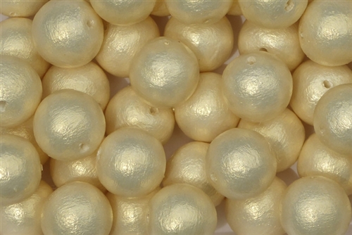 J672-12 - 12mm Rich Cream Cotton Pearl Bead - 1 Pearl