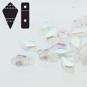 Czech Kite Beads : 9x5mm - KT9500030-28701 - Crystal AB - 25 Count