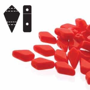 Czech Kite Beads : 9x5mm - KT95-93190 - Red - 25 Count