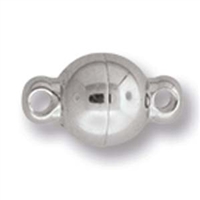 MC011 - 6mm Stainless Steel Magnetic Ball Clasp With Loop