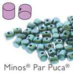 Minos par Puca : MNS253-23980-94104 - Matte Metallic Green Turquoise - 4 Grams - Approx 95-100 Beads