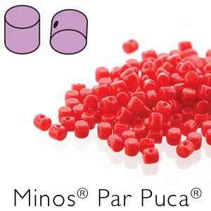 MinosÂ® par PucaÂ® : MNS253-93200 - Opaque Coral Red - 4 Grams - Approx 90-95 Beads