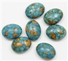 MT20X15 - 20x15mm Mosaic Blue Turquoise Oval, 1 Piece