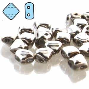 Czech Silky 2-Hole Beads "Mini" 5x5mm - MiniCZS-00030-27000 - Full Labrador - 40 Bead Strand
