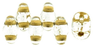 MiniDuo-GL0003 - MiniDuo 2/4mm : Crystal / Gold Lined - 25 Count