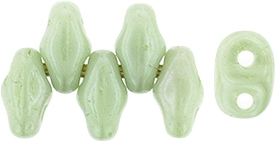 MiniDuo-P14457 - MiniDuo 2x4mm : Chalk Light Green Luster - 25 Count