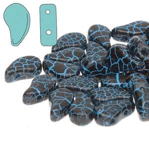 PD8502010-24618 - PaisleyDuo 8x5mm - Ionic Jet/Blue - 25 Count