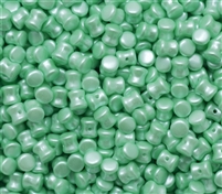 Preciosa Pellet Beads 4x6mm - PE25025 Pastel Light Green - 25 Beads