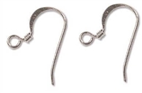 Silver Plated 18mm Ear Wire with Coil - 1 Pair