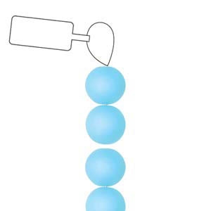 POL06RN-AQ-ST - 6mm Round Polaris Beads - Aquamarine - 25 Beads per Strand