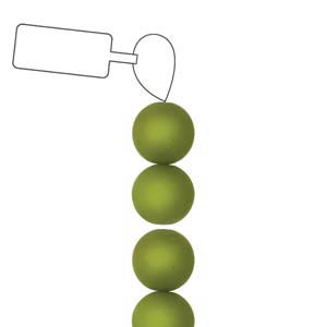 POL06RN-OL-ST - 6mm Round Polaris Beads - Olivine - 25 Beads per Strand