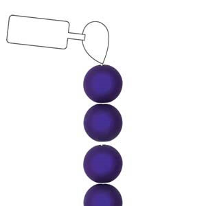 POL06RN-PU-ST - 6mm Round Polaris Beads - Purple - 25 Beads per Strand