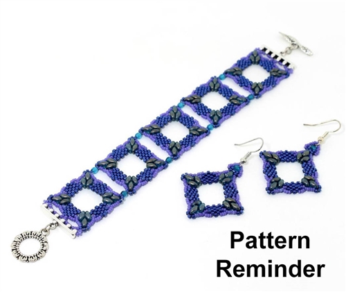 BeadSmith Exclusive Tahini Bracelet & Earrings Pattern Reminder