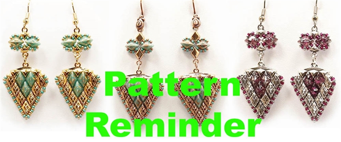 BeadSmith Exclusive Vani Splash Earrings Pattern Reminder