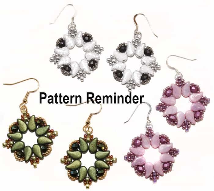 BeadSmith Exclusive Venezia Earrings Pattern Reminder