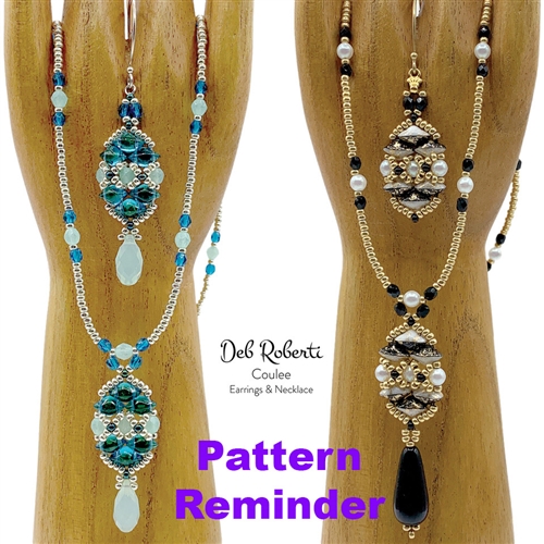 Deb Roberti's Coulee Earrings & Necklace Pattern Reminder