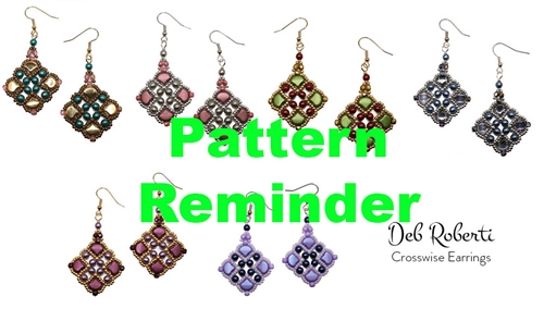 Deb Roberti's Crosswise Earrings Pattern Reminder