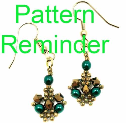 Deb Roberti's Betsy's Crystal Lace Earrings Pattern Reminder