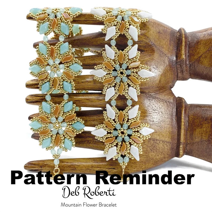 Deb Roberti's Mountain Flower Bracelet Pattern Reminder