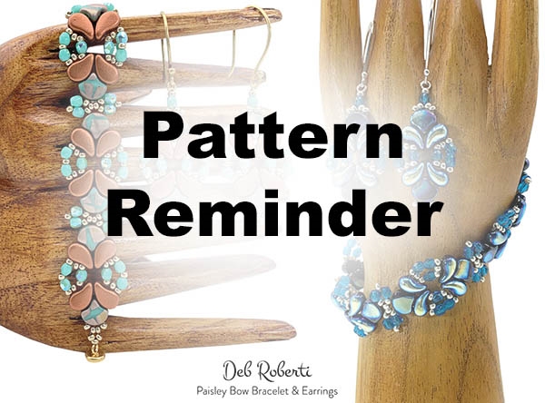 Deb Roberti's Paisley Bow Bracelet & Earrings Pattern Reminder