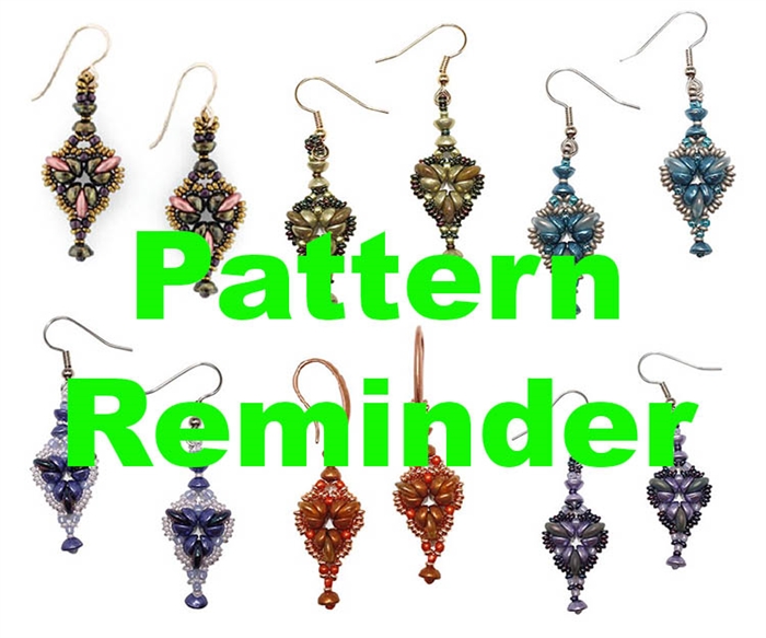 Starman Fleur-de-lis Earrings Pattern Reminder