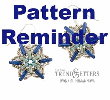 Starman Falling Star Earrings Pattern Reminder