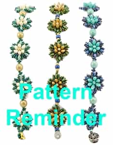 Starman Lilies on the Water Bracelet Pattern Reminder