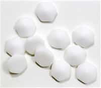 12mm Pyramid Hex Two Hole Beads - PYH12-02020-84100 - White Matte - 1 Bead