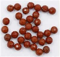 RJF8MM - 8MM Red Jasper Faceted Round Beads - 10 Count