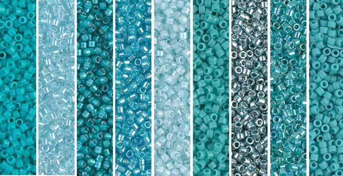 Aegean Monday - Exclusive Mix of Miyuki Delica Seed Beads