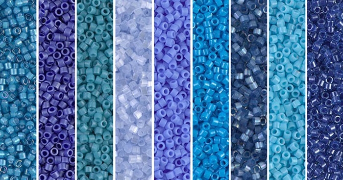 Blue Monday - Exclusive Mix of Miyuki Delica Seed Beads