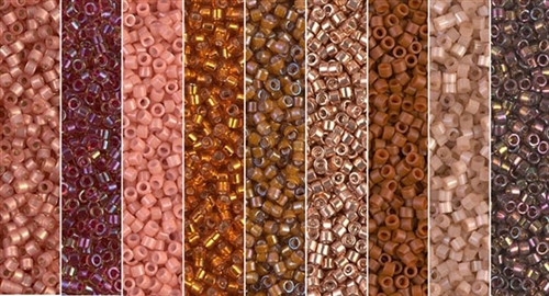 Cadmium Orange Monday - Exclusive Mix of Miyuki Delica Seed Beads
